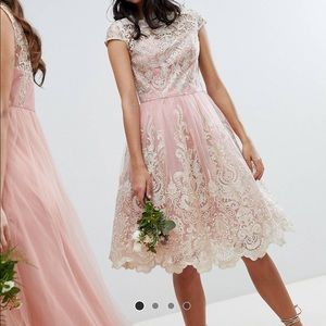 Chi chi London Premium Lace Midi Prom Dress